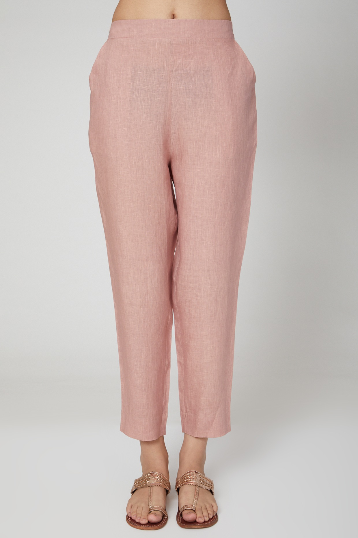 Wide leg trousers, blush pink, Anne Weyburn | La Redoute