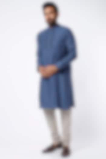 Beige Pure Linen Churidar Pants by Linen Bloom Men at Pernia's Pop Up Shop