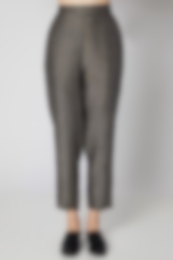 Grey Linen Pencil Pants by Linen Bloom at Pernia's Pop Up Shop