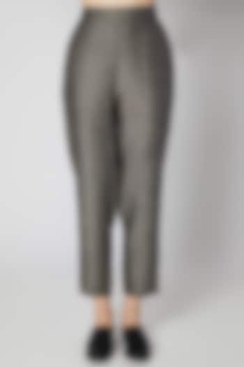 Grey Linen Pencil Pants by Linen Bloom
