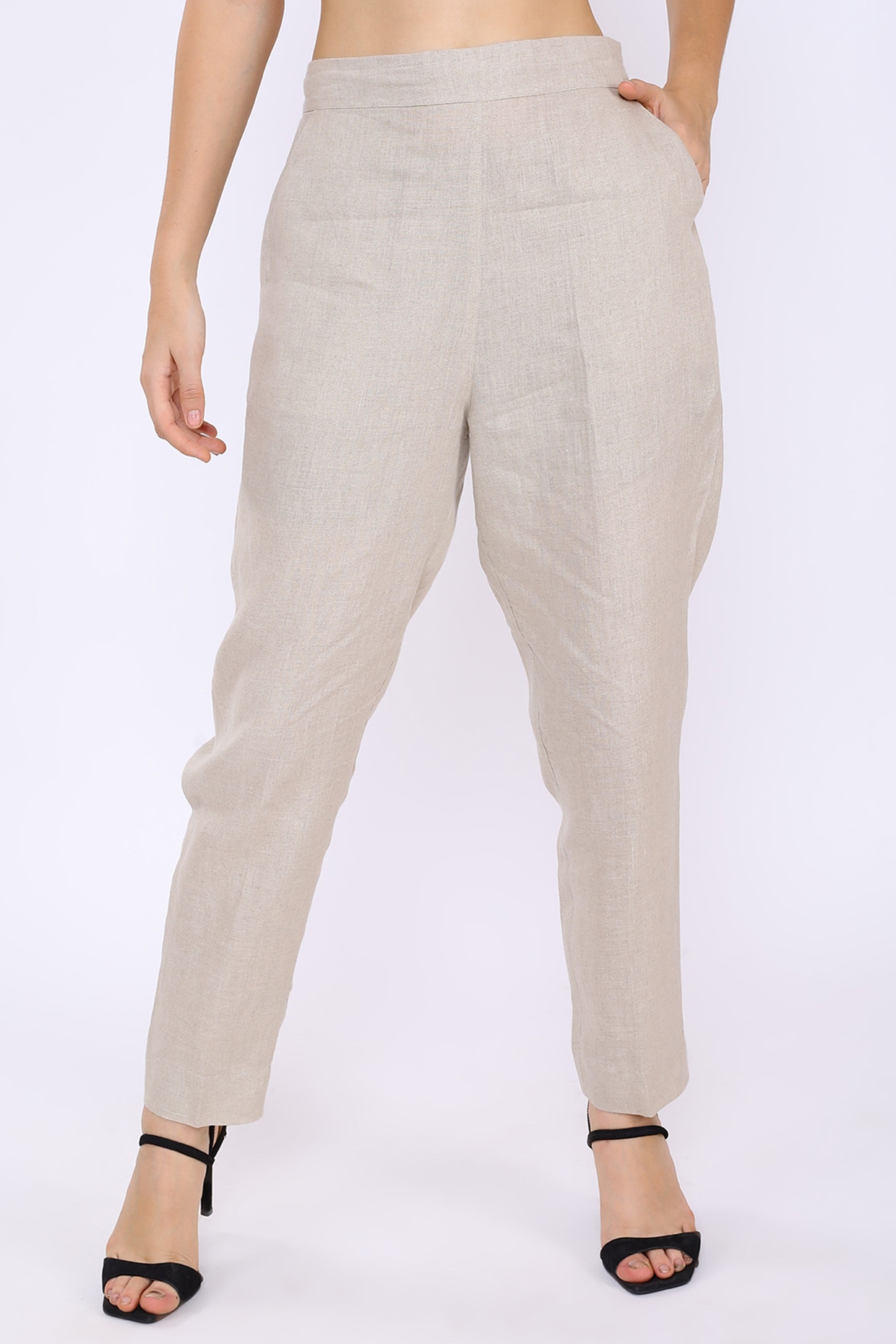 Buy DS FABRICS Cotton Casual Straight Fit Stretchable Pencil Pant for  WomenGirls XLBeige at Amazonin