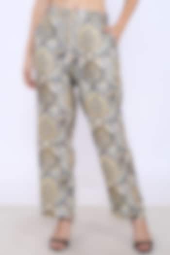 Multi-Colored Printed Pants by Linen Bloom