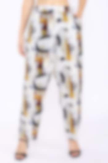 Multi-Colored Pants With Print by Linen Bloom