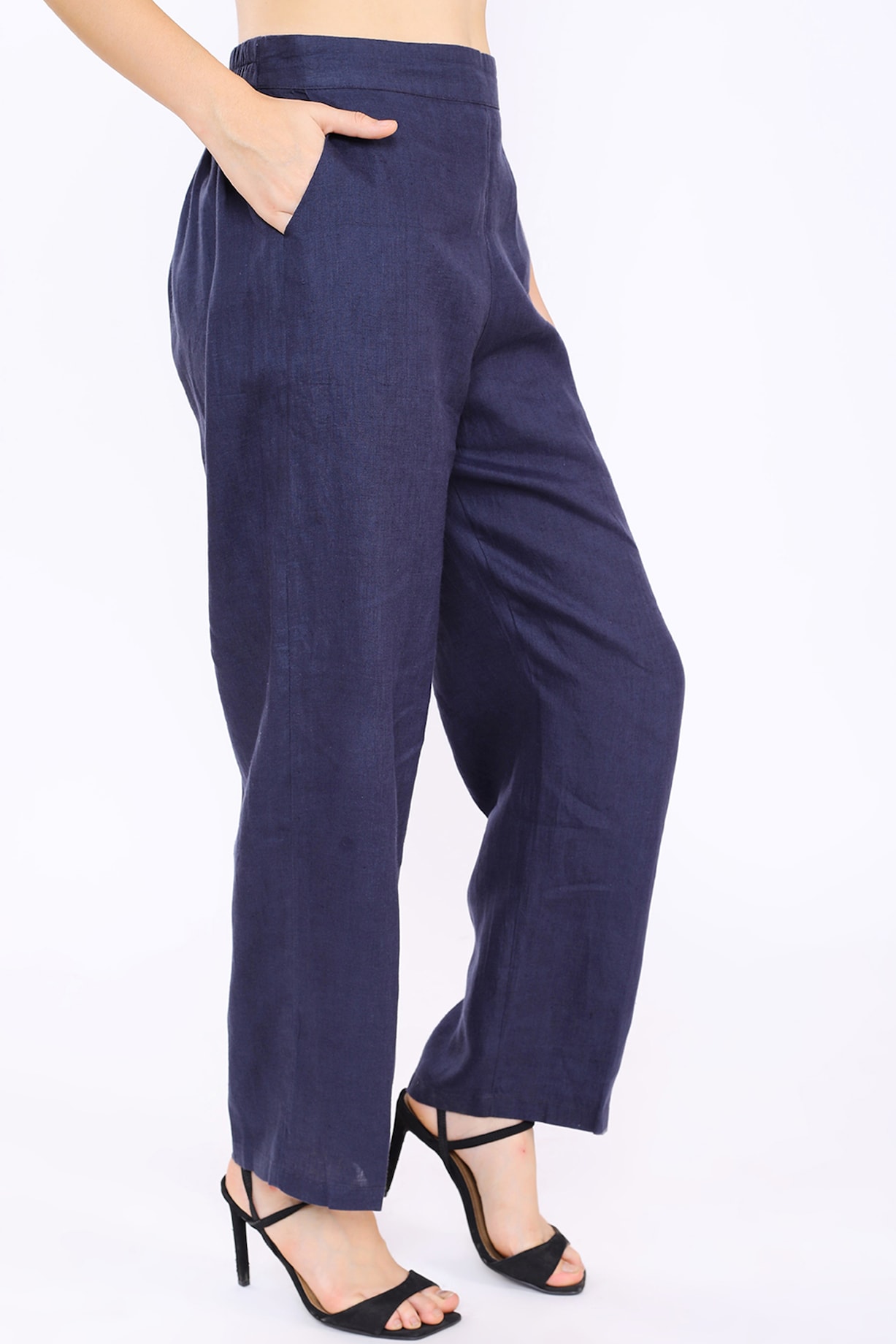 Navy Blue Linen Pants by Linen Bloom at Pernia's Pop Up Shop 2026 — free download