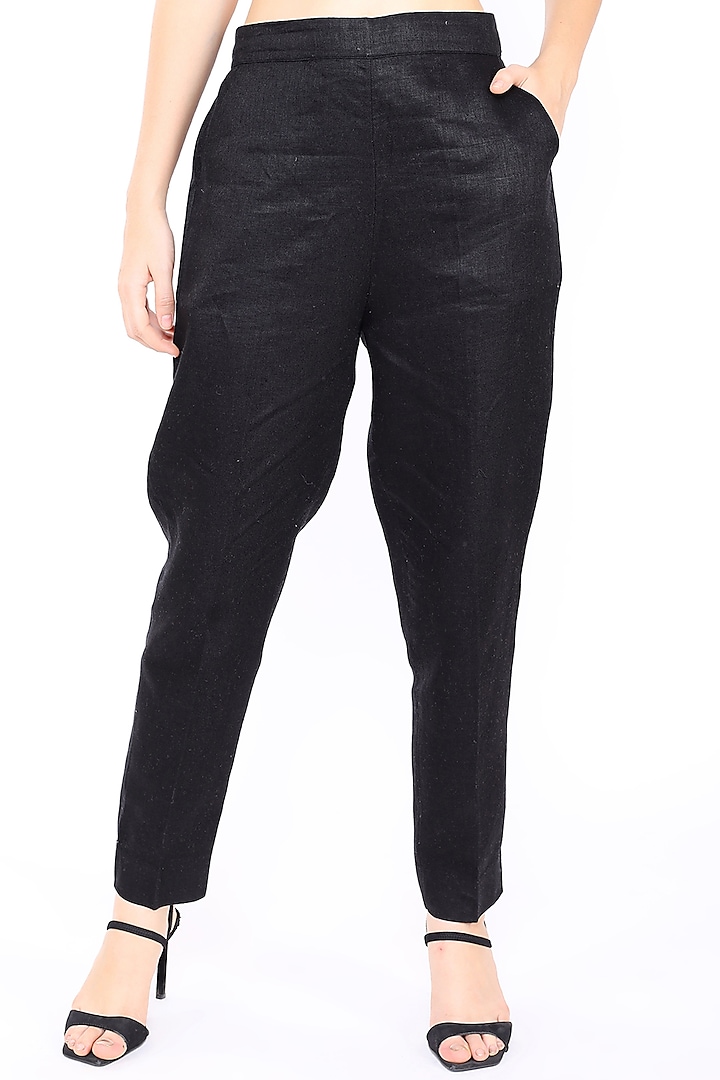Black Linen Pants by Linen Bloom