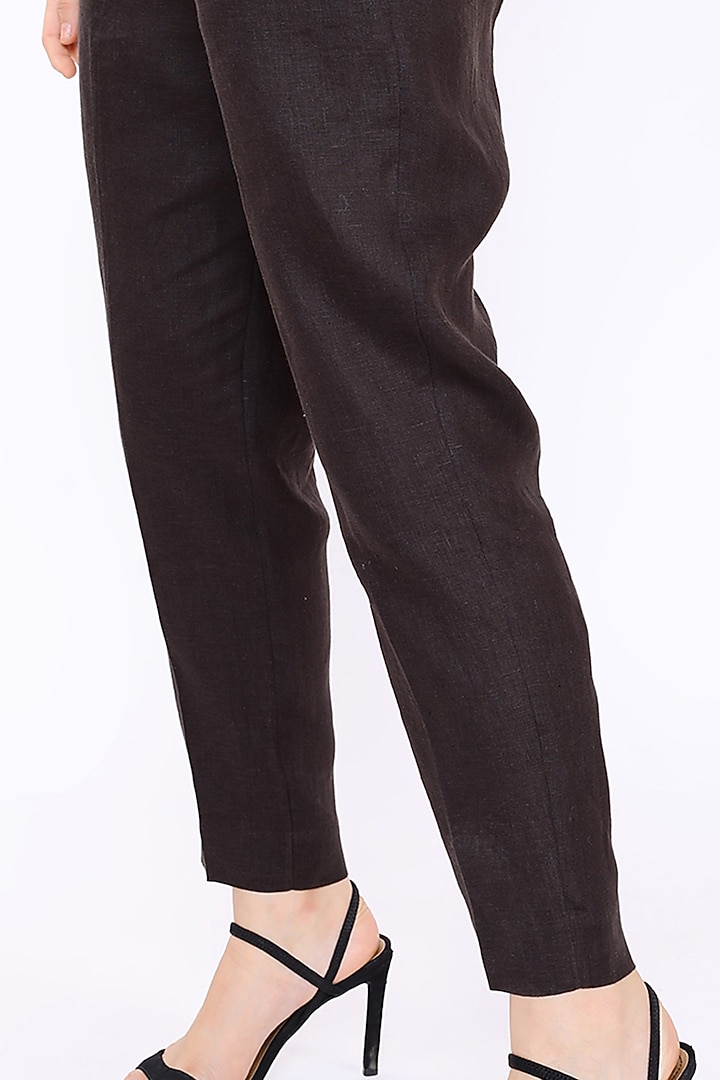 Choco Linen Pants by Linen Bloom at Pernia's Pop Up Shop