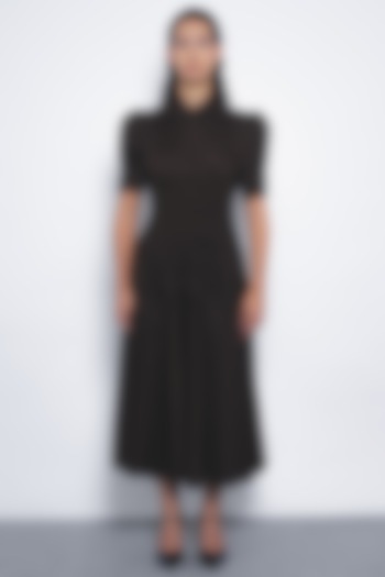 Chocolate Brown Cotton Midi Vacation Dress by Leh at Pernia's Pop Up Shop