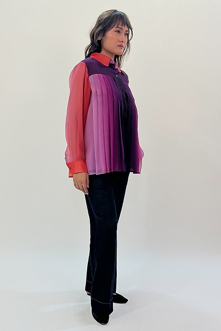 Multi-Colored Viscose Gradient Printed Top by LEH STUDIOS at Pernia's Pop Up Shop