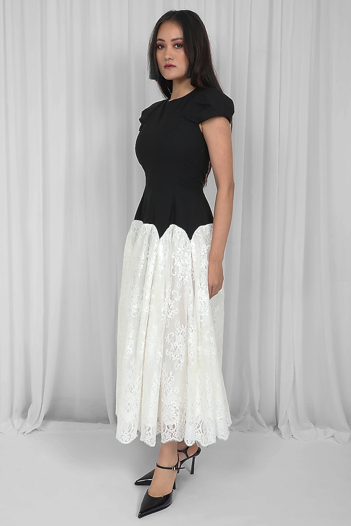 Black & White Lace Vacation Dress by LEH STUDIOS at Pernia's Pop Up Shop
