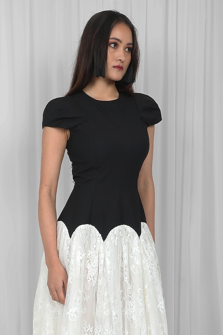Black & White Lace Vacation Dress by LEH STUDIOS at Pernia's Pop Up Shop