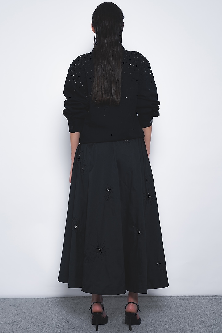 Black Linen Zipper Jacket by LEH STUDIOS at Pernia's Pop Up Shop