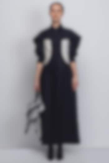 Black & White Cotton Vacation Dress by LEH STUDIOS at Pernia's Pop Up Shop