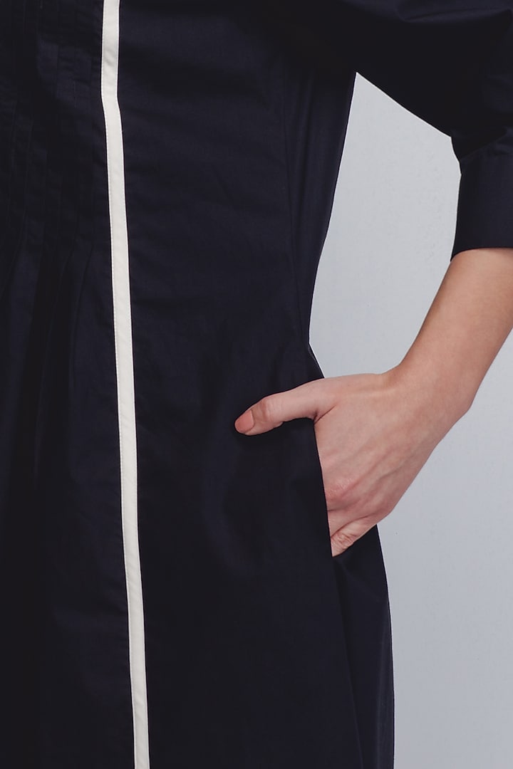 Black Cotton Poplin Vacation Dress by LEH STUDIOS at Pernia's Pop Up Shop