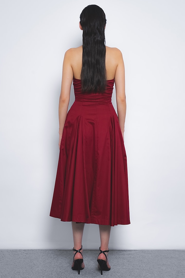 Ruby Cotton Halter Midi Vacation Dress by LEH STUDIOS at Pernia's Pop Up Shop