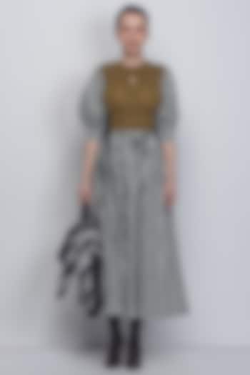 Black & White Cotton Striped Vacation Dress by LEH STUDIOS at Pernia's Pop Up Shop