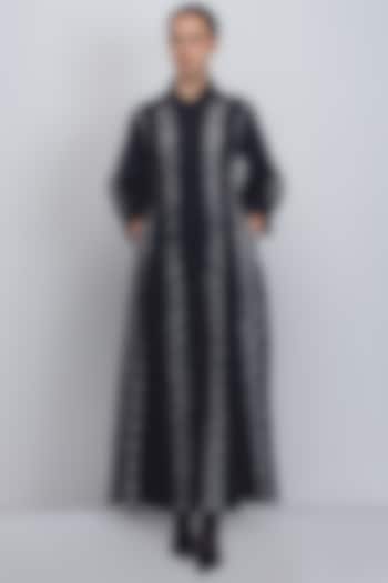 Black Cotton Poplin Shirt Vacation Dress by LEH STUDIOS at Pernia's Pop Up Shop