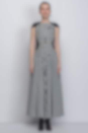 Black & White Cotton Striped Vacation Dress by LEH STUDIOS at Pernia's Pop Up Shop