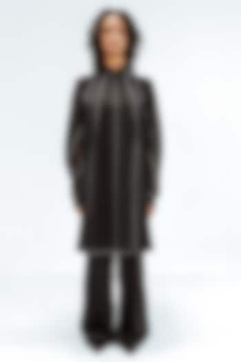 Black Viscose Open-Slit Tunic by Leh at Pernia's Pop Up Shop