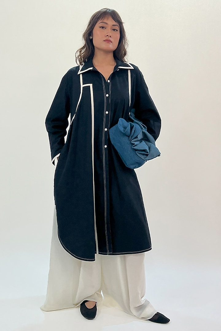 Raven Cotton Maxi Vacation Shirt Dress by LEH STUDIOS at Pernia's Pop Up Shop