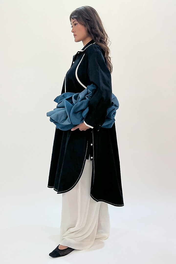 Raven Cotton Maxi Vacation Shirt Dress by LEH STUDIOS at Pernia's Pop Up Shop