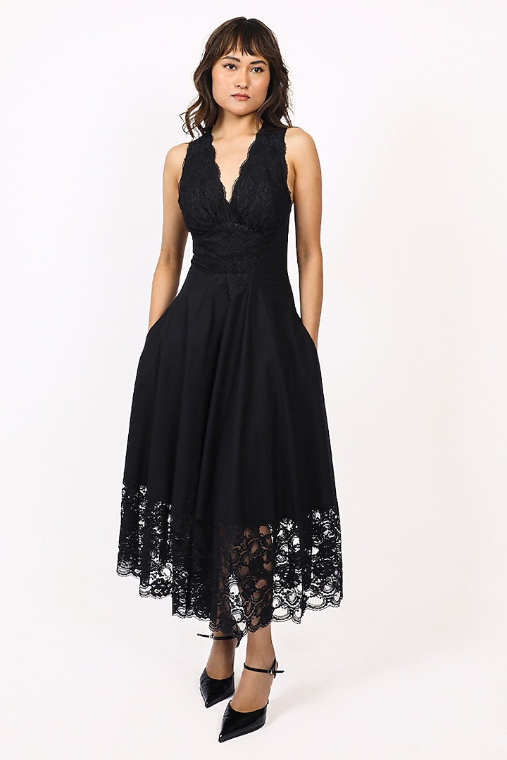 Raven Viscose Lace Maxi Vacation Dress by LEH STUDIOS at Pernia's Pop Up Shop
