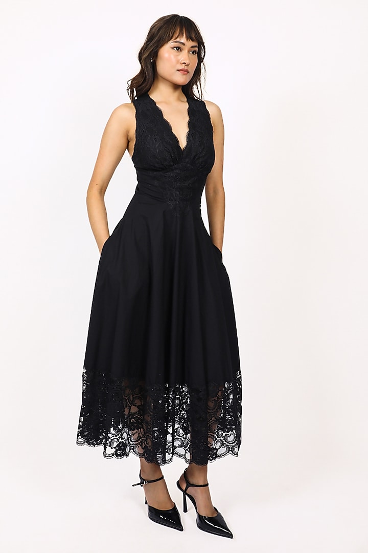 Raven Viscose Lace Maxi Vacation Dress by LEH STUDIOS at Pernia's Pop Up Shop