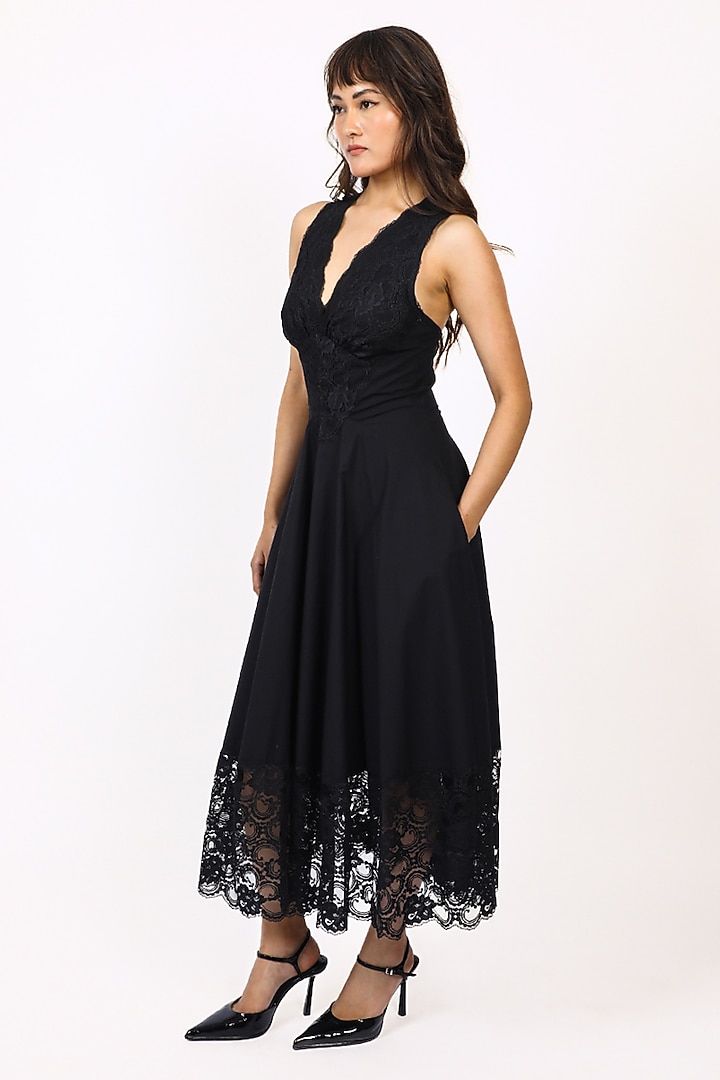 Raven Viscose Lace Maxi Vacation Dress by LEH STUDIOS at Pernia's Pop Up Shop