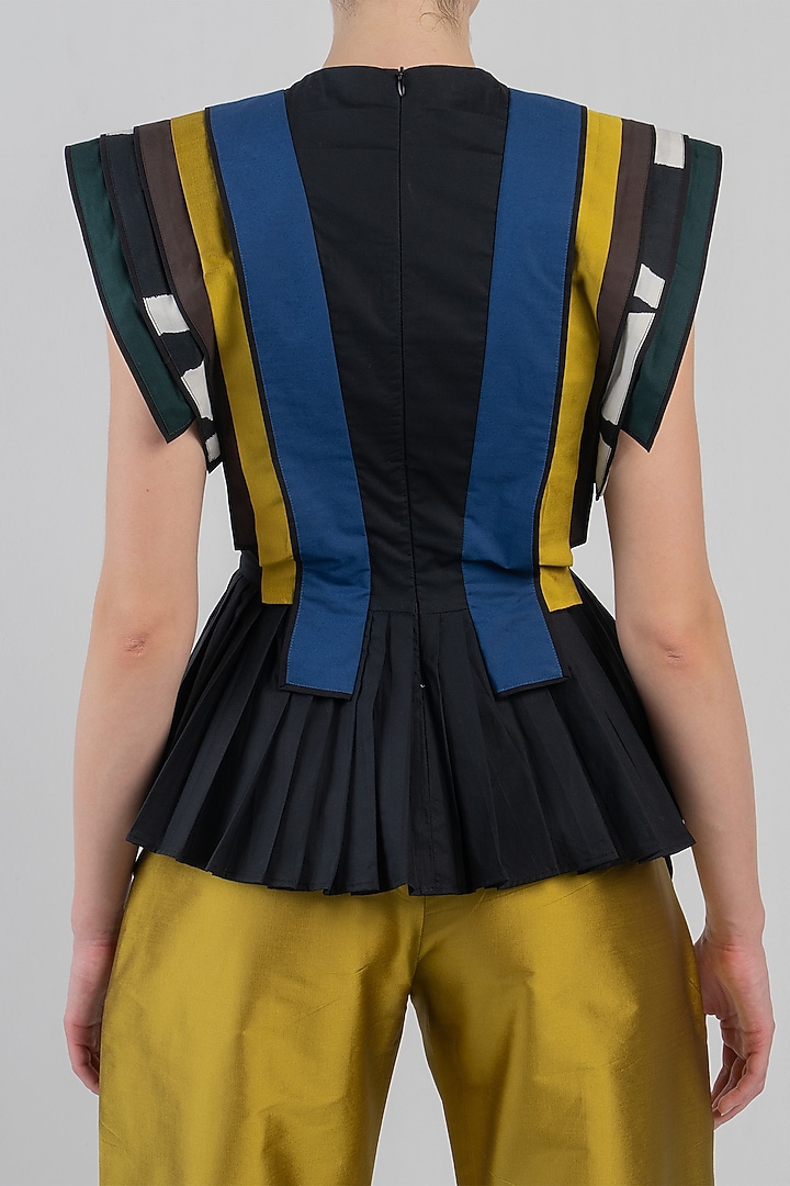 Multi-Colored Viscose & Polyester Top by LEH STUDIOS at Pernia's Pop Up Shop