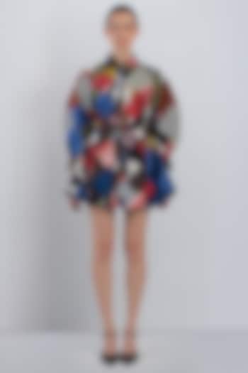 Multi-Colored Cotton Cocktail Dress by LEH STUDIOS at Pernia's Pop Up Shop