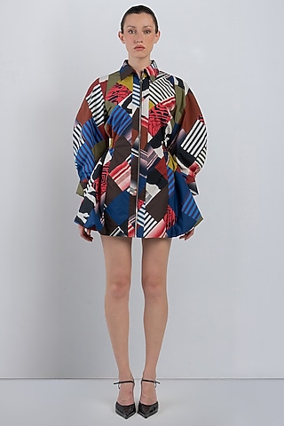 Multi-Colored Cotton Dress by LEH STUDIOS