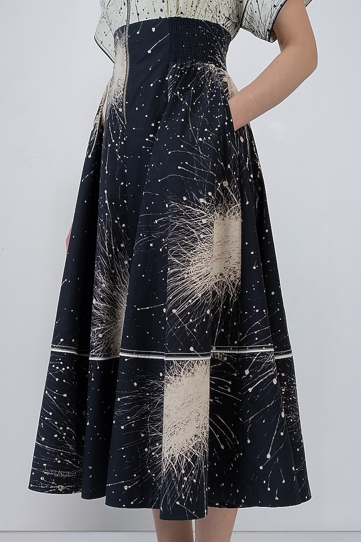 Black & Ivory Cotton Vacation Dress by LEH STUDIOS at Pernia's Pop Up Shop