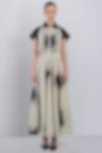 Black & Ivory Cotton Shirt Vacation Dress by LEH STUDIOS at Pernia's Pop Up Shop