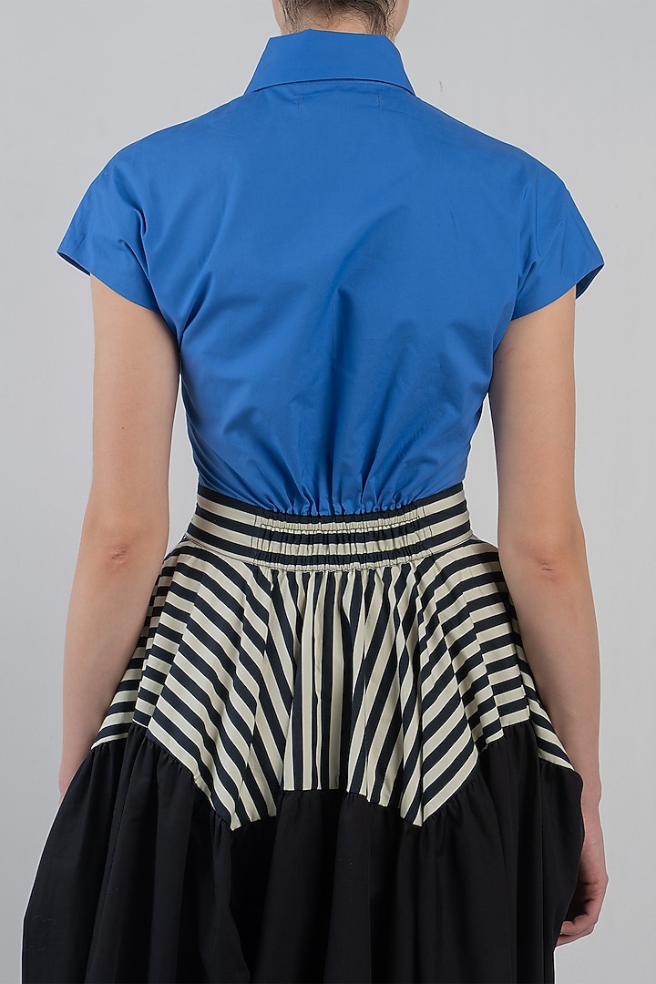 Multi-Colored Cotton Asymmetric Maxi Vacation Dress by LEH STUDIOS at Pernia's Pop Up Shop