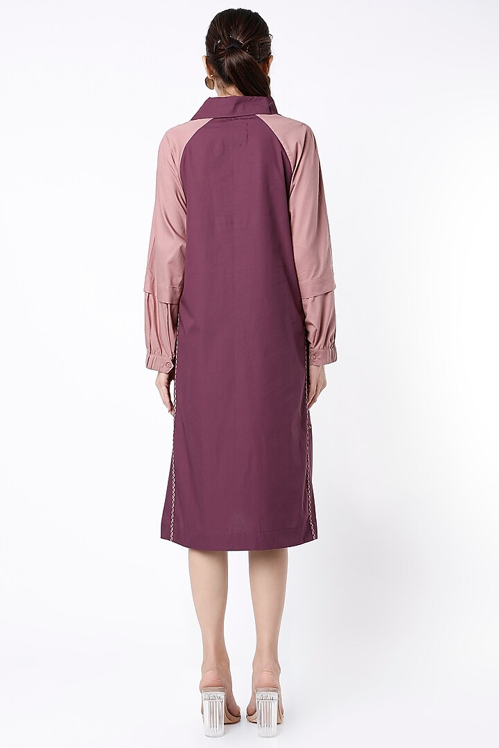 Vintage Wine Cotton Poplin Summer Dress by LEH STUDIOS at Pernia's Pop Up Shop