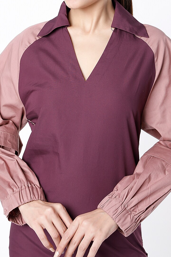 Vintage Wine Cotton Poplin Summer Dress by LEH STUDIOS at Pernia's Pop Up Shop