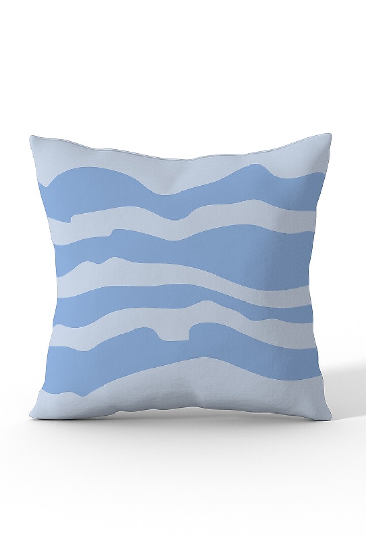 Ocean Blue & White Cotton Printed Cushion Covers (Set of 5) by LEHER at Pernia's Pop Up Shop