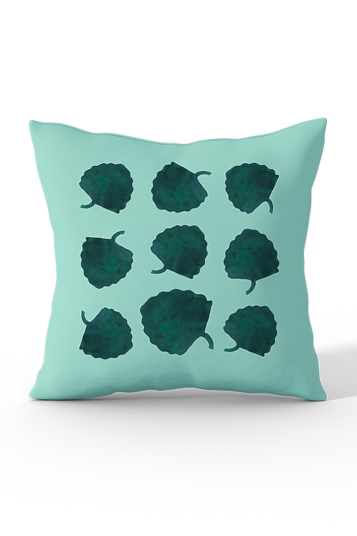 Leafy Green Cotton Printed Cushion Covers (Set of 4) by LEHER at Pernia's Pop Up Shop