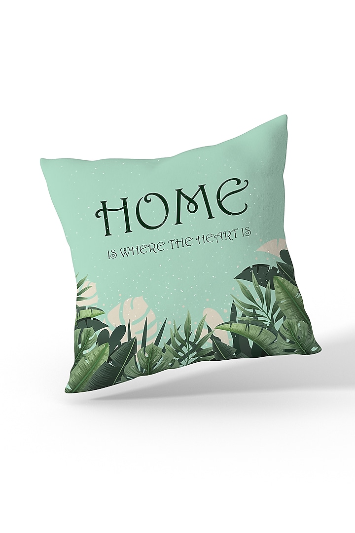 Leafy Green Cotton Printed Cushion Covers (Set of 3) by LEHER at Pernia's Pop Up Shop