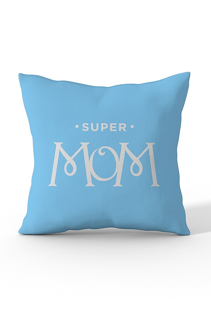 Blue & Yellow Cotton Polyester Printed Cushion Covers (Set of 2) by LEHER at Pernia's Pop Up Shop