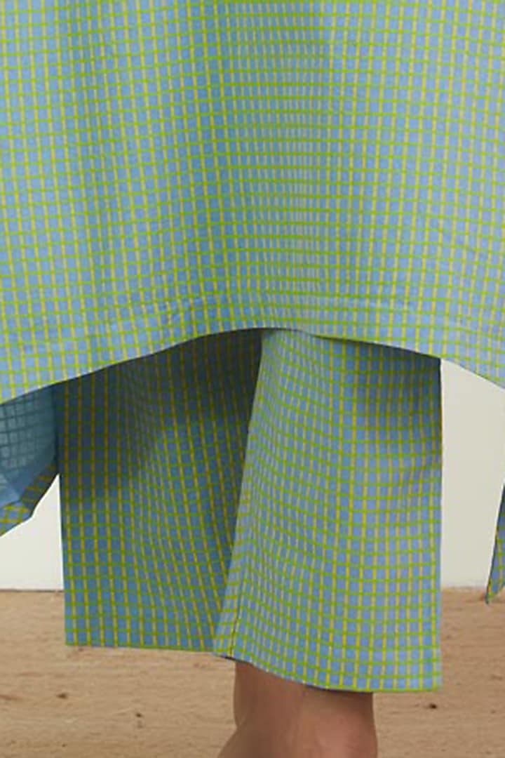 Mint Green Printed Kurta Set by Label Earthen Pret at Pernia's Pop Up Shop