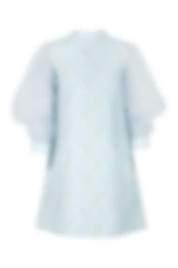 Light Blue Polyester Dress For Girls by Les Petits at Pernia's Pop Up Shop