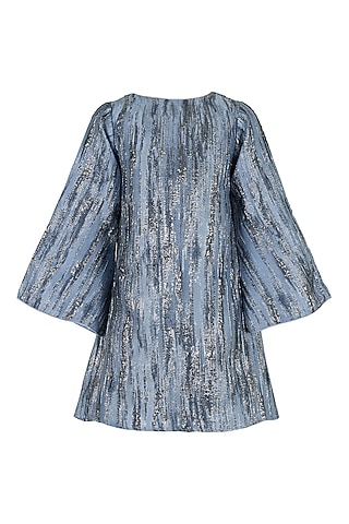 Blue Polyester A-Line Dress For Girls by Les Petits