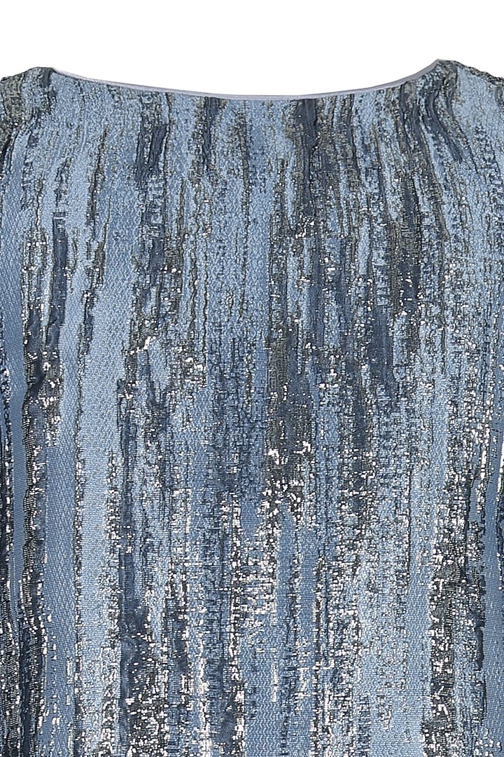 Blue Polyester A-Line Dress For Girls by Les Petits at Pernia's Pop Up Shop
