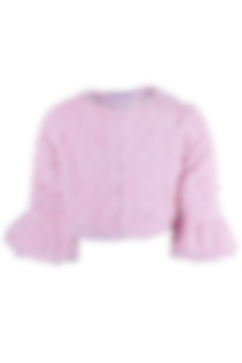 Pink Fur Shrug For Girls by Les Petits
