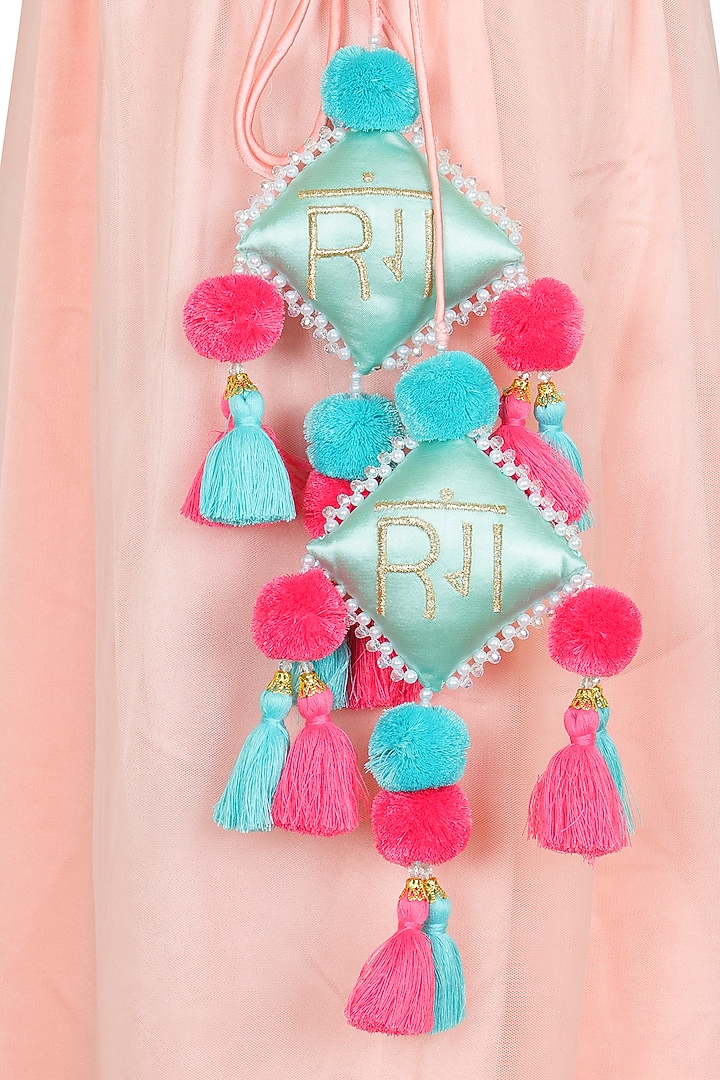 Pink Net Sharara Set For Girls by Les Petits at Pernia's Pop Up Shop