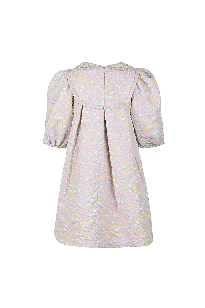 Multi-Colored Jacquard Embroidered Dress For Girls by Les Petits at Pernia's Pop Up Shop