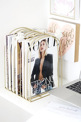 Gold Iron Semi-Circle Rack by Lets Elevate
