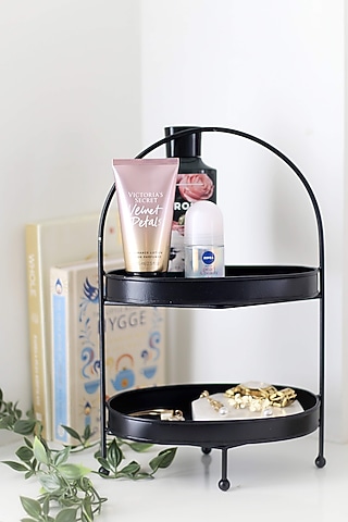 Black Metal Two-Tier Stand by Lets Elevate