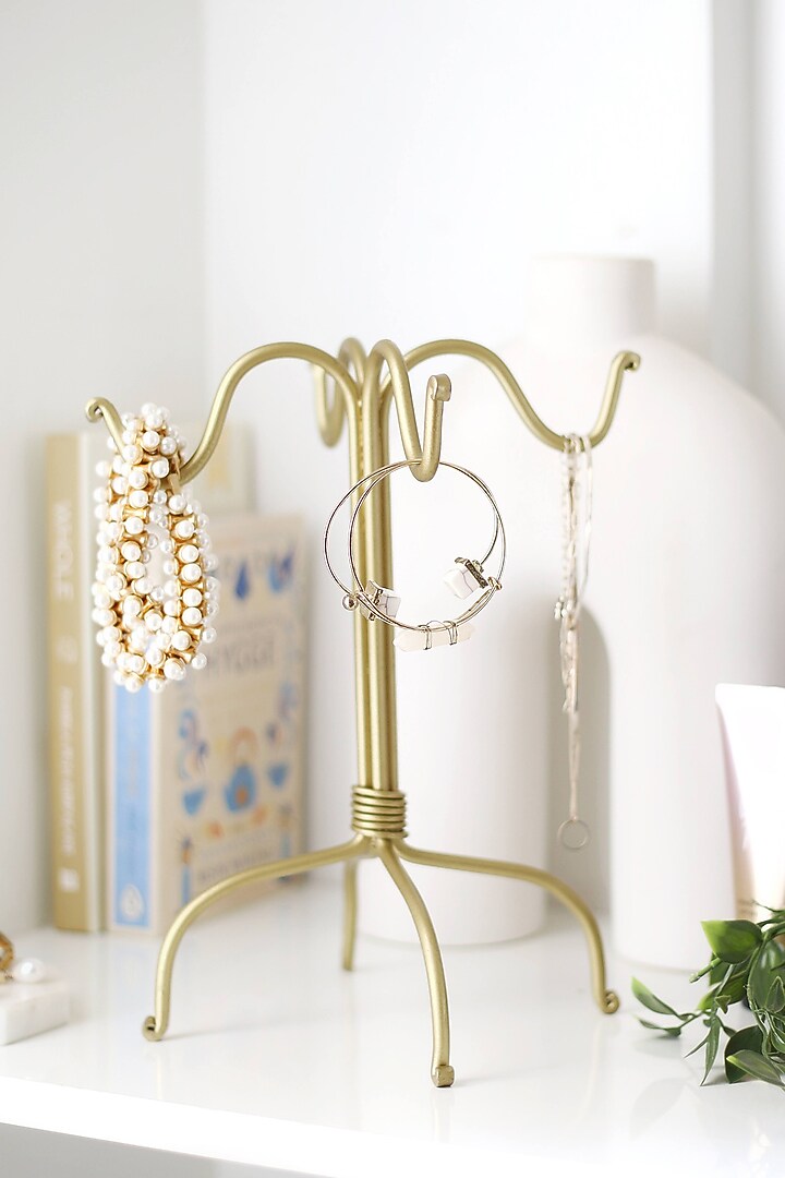 Gold Iron Accessory Stand by Lets Elevate at Pernia's Pop Up Shop