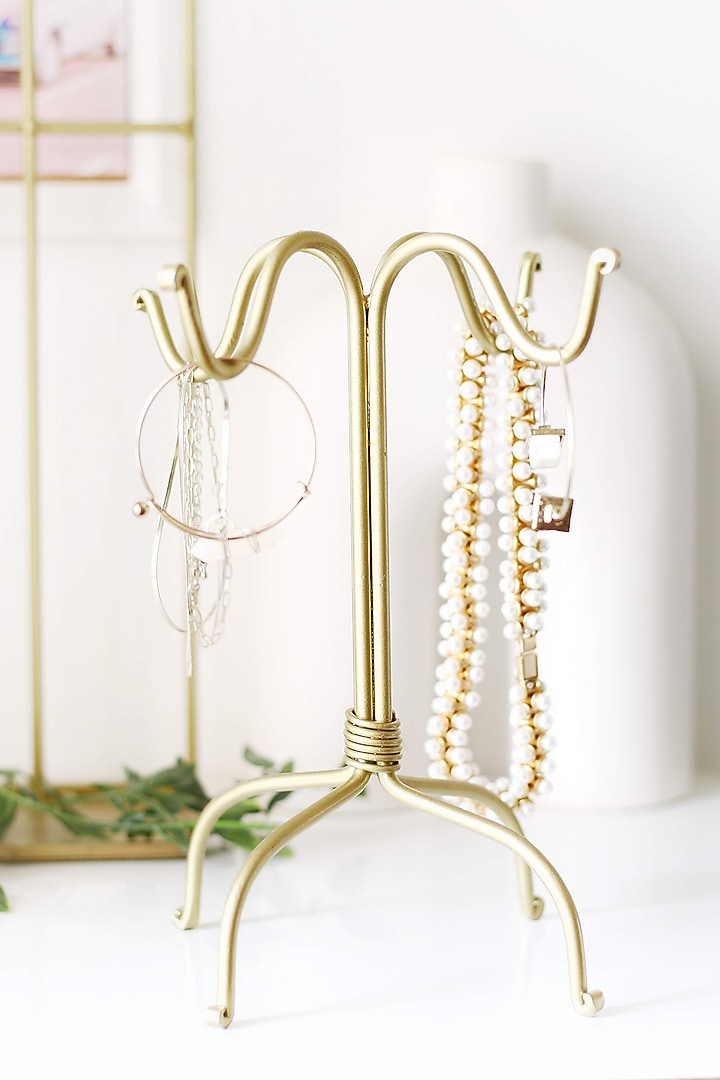 Gold Iron Accessory Stand by Lets Elevate at Pernia's Pop Up Shop